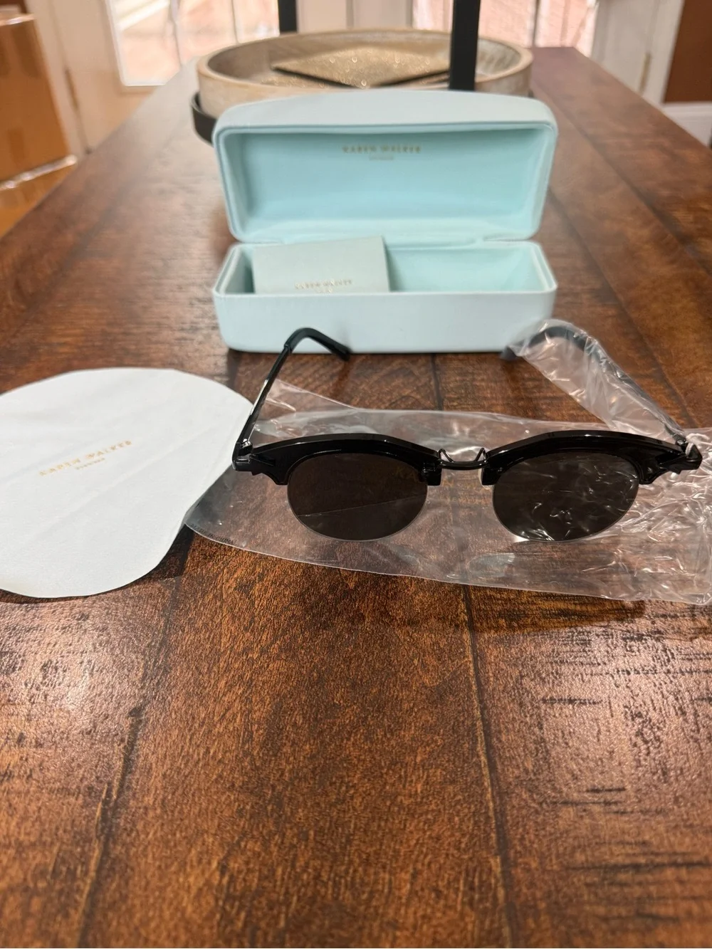 Karen Walker Black Round Sunglasses